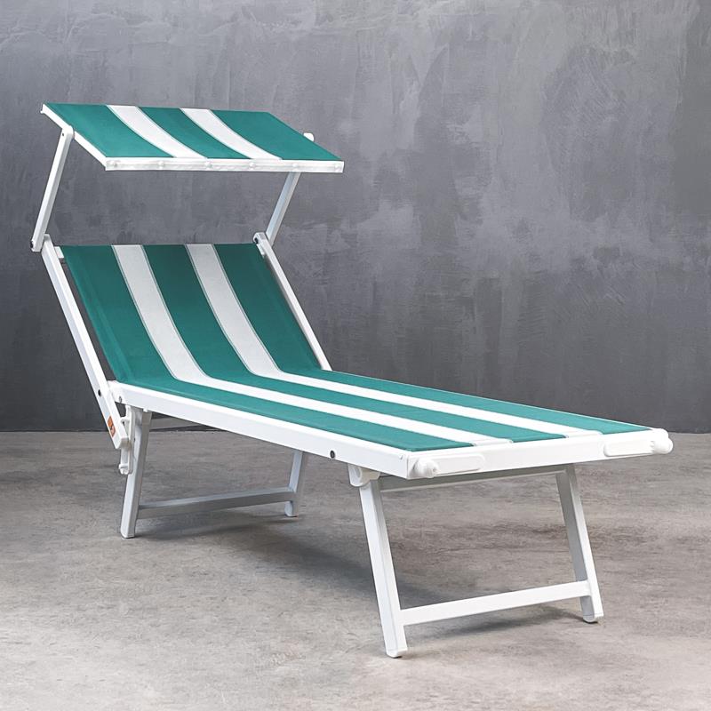 CIAO AMORE STRIPE 3 SUNBED WITH SUNSHIELD   183 × 71cm  code 200705100