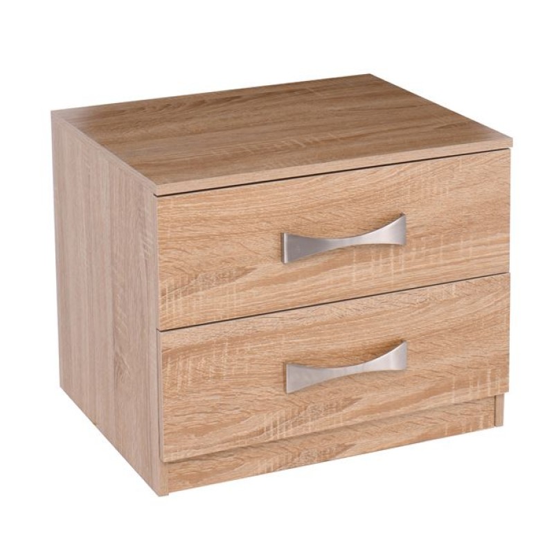 LIFE Κομοδίνο με 2 Συρτάρια, Απόχρωση Sonoma Κωδικός: [Ε-00016060] ΕΜ365,2