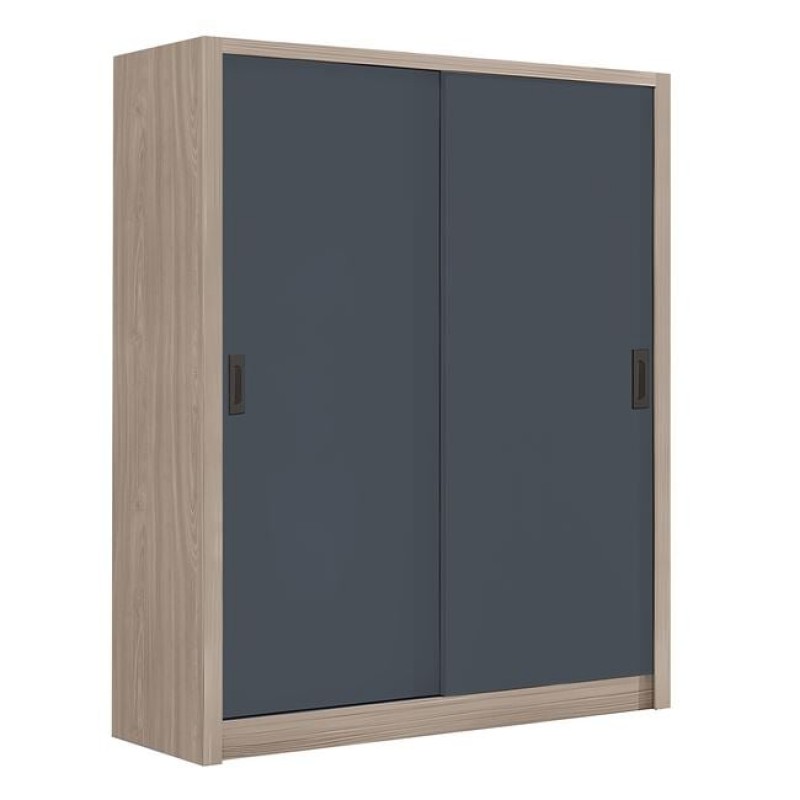 VANITY Ντουλάπα Δίφυλλη - Συρόμενη, Αποχρώσεων Sonoma Oak & Grey Κωδικός: [Ε-00025940] Ε7355,1