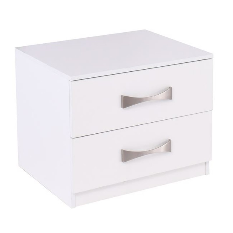 LIFE Κομοδίνο με 2 Συρτάρια, Απόχρωση Άσπρο Κωδικός: [Ε-00014840] ΕΜ365,1