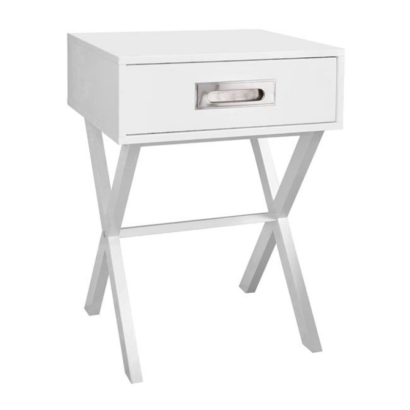 WICK Κομοδίνο Άσπρο Λάκα MDF Κωδικός: [Ε-00023022] Ε749,3