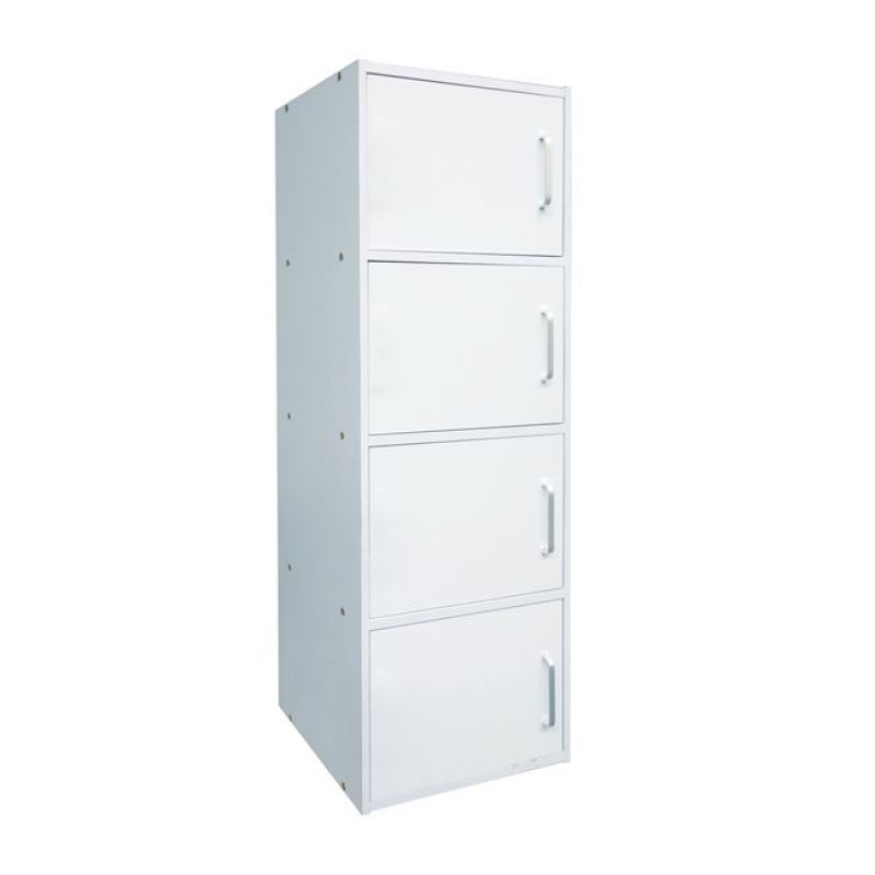 CLOSET Ντουλάπι Βοηθητικό Τετράφυλλο, Απόχρωση Άσπρο Κωδικός: [Ε-00021879] Ε8383,1