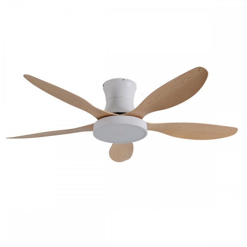 Denali 24W 3CCT LED Fan Light in White and wooden Color (102000710)