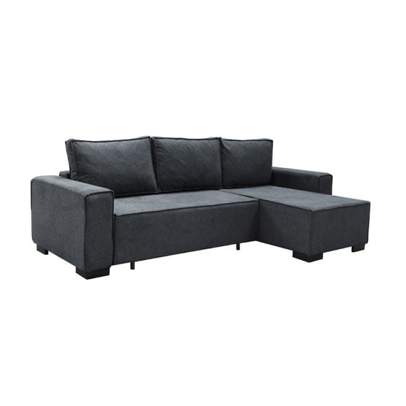 LONDON Καναπές - Κρεβάτι Αριστερή Γωνία, Ύφασμα Ανθρακί Κωδικός: [Ε-00025783] Ε9934,1