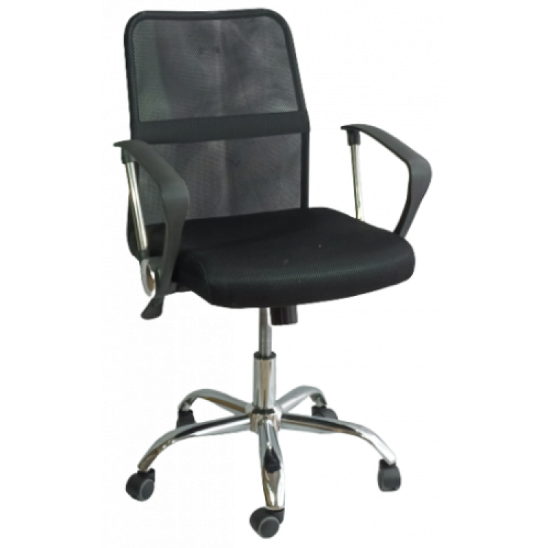 HC-B17Α πολυθρόνα γραφείου ύφασμα mesh ΜΑΥΡΗ, 61x51x93/103