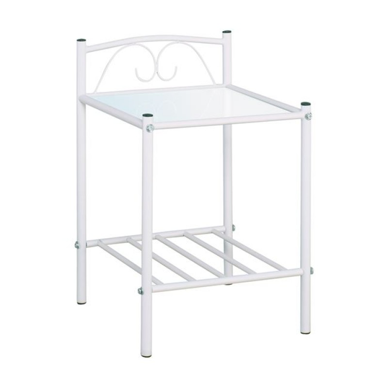 RADO Kομοδίνο Μέταλλο Βαφή Άσπρο, Γυαλί 5mm Κωδικός: [Ε-00021526] Ε8013,2