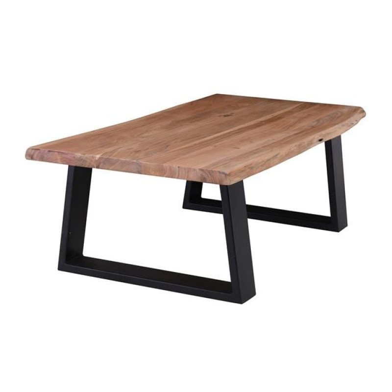 LIZARD-W Τραπεζάκι Σαλονιού Καθιστικού, Μέταλλο Βαφή Μαύρο, Ξύλο Ακακία Φυσικό Κωδικός: [Ε-00025431] ΕΑ7101,W