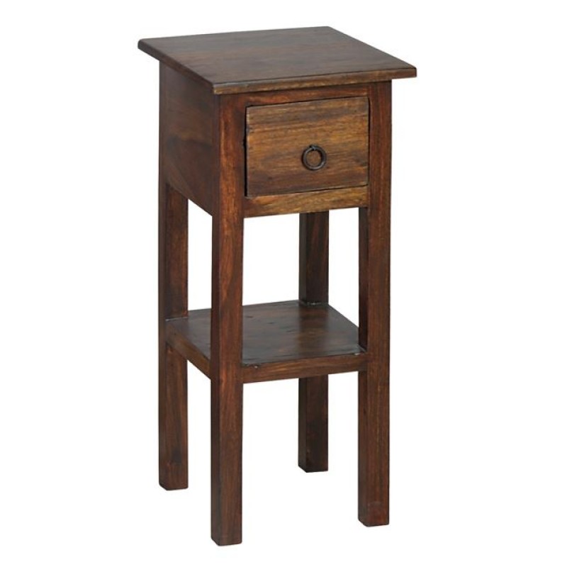 CLASSIC Stand - Τραπεζάκι Βοηθητικό H.55cm - 1 Συρτάρι, Ξύλο Sheesham Καρυδί Κωδικός: [Ε-00007106] ΕS391,2