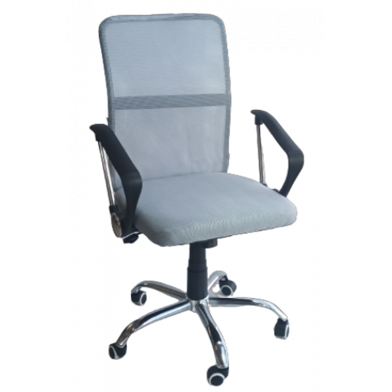 HC-B17Α πολυθρόνα γραφείου ύφασμα mesh ΓΚΡΙ, 61x51x93/103