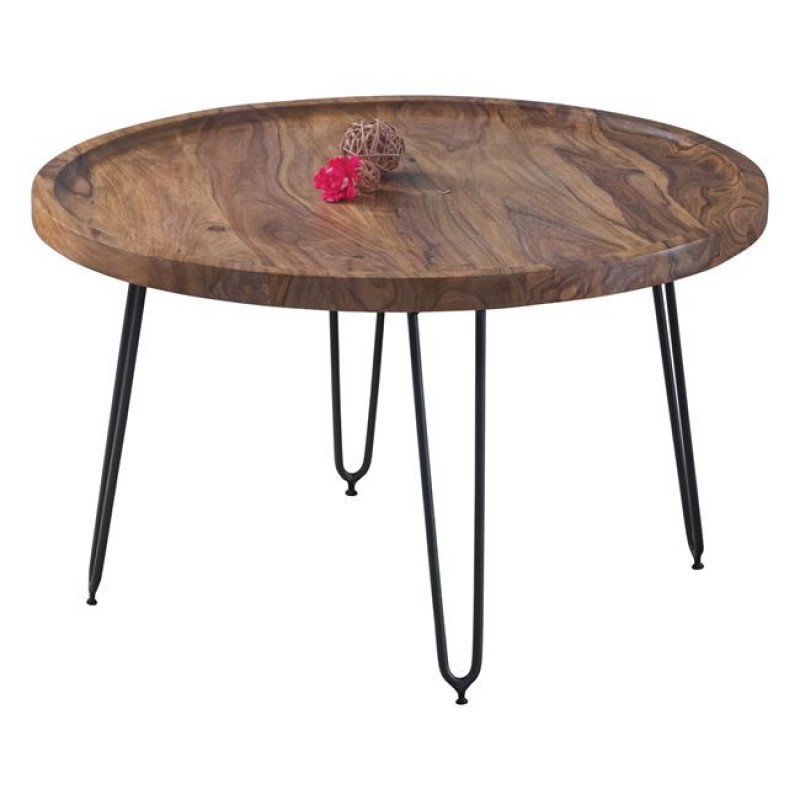 MATRI Τραπεζάκι Σαλονιού Καθιστικού, Μέταλλο Βαφή Μαύρο, Ξύλο Ακακία Φυσικό Κωδικός: [Ε-00021242] ΕΑ7076,1