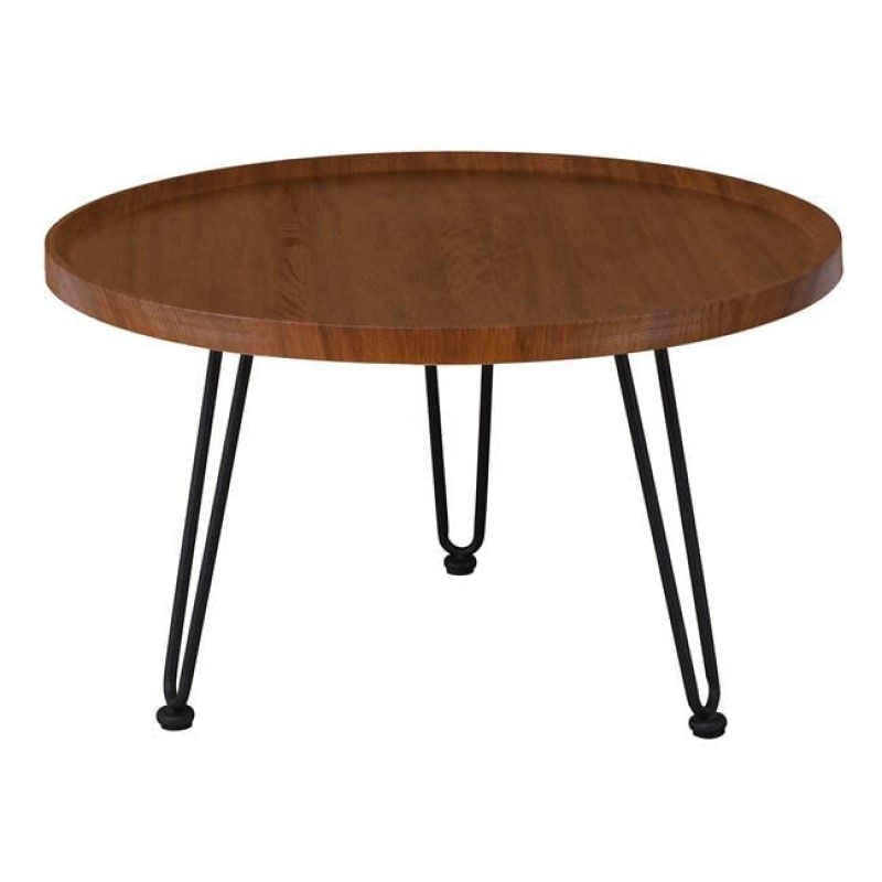 MATRIX Τραπεζάκι Σαλονιού Καθιστικού, Μέταλλο Βαφή Μαύρο, Ξύλο Καρυδί Κωδικός: [Ε-00024661] ΕΜ963,2