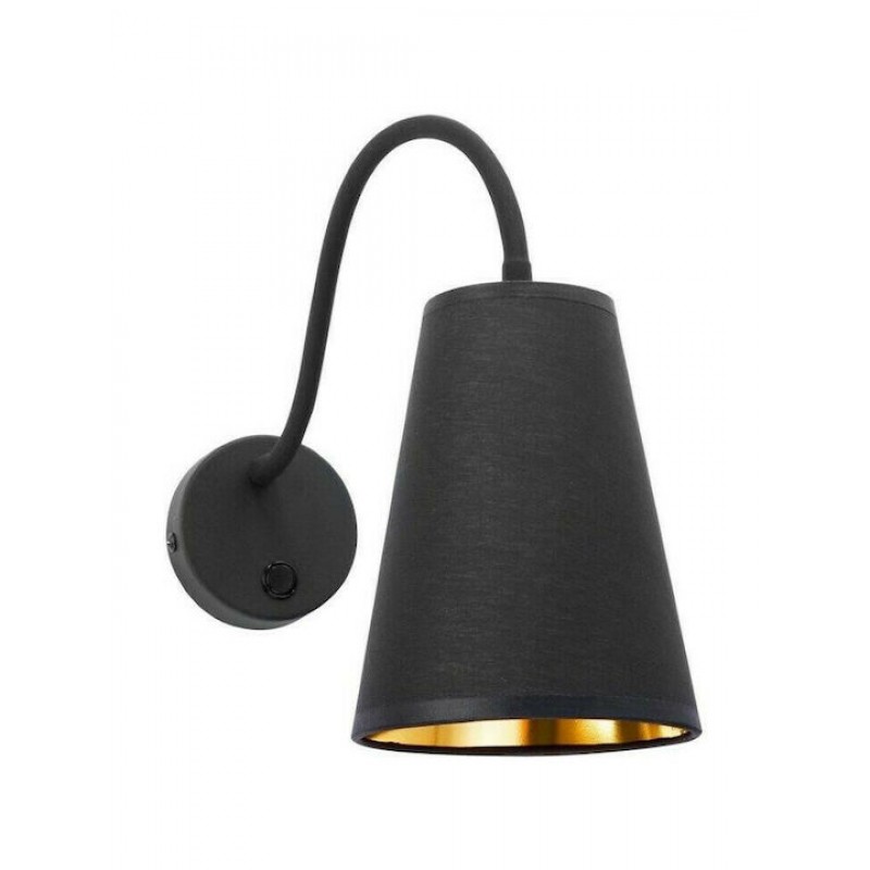 TK Lighting Wire Μοντέρνο Φωτιστικό Τοίχου Μαύρο Κωδικός: 826