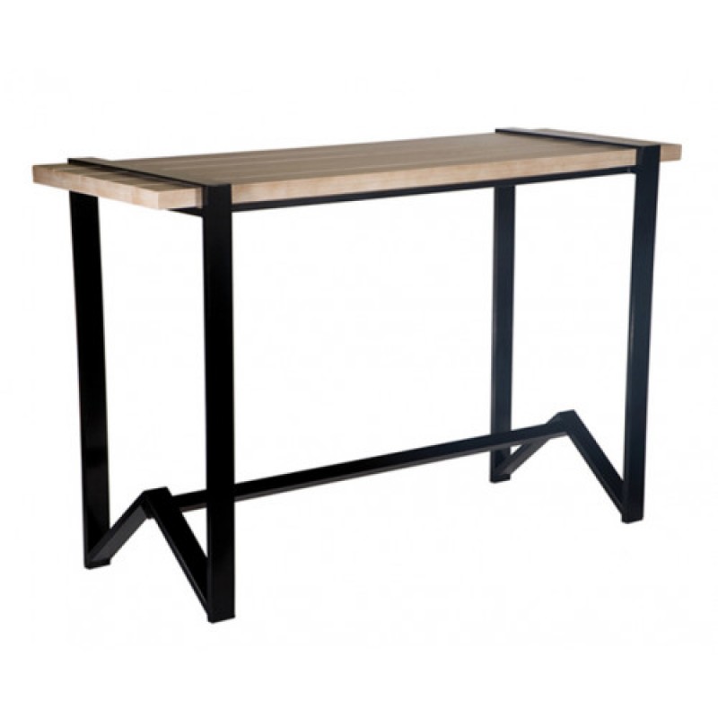 POLIS-BAR-T τραπέζι μπάρ μεταλλικό με ξύλο ΧΡΩΜΑ ΕΠΙΛΟΓΗΣ, 60x120xh110