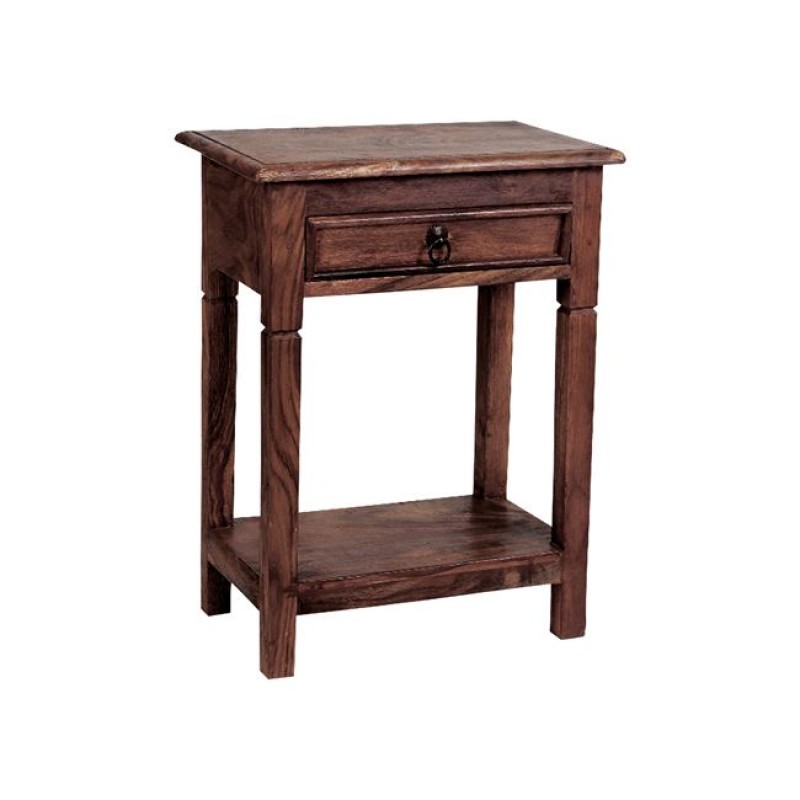 DORP Κομοδίνο Ξύλο Sheesham Καρυδί Κωδικός: [Ε-00003871] ΕS303