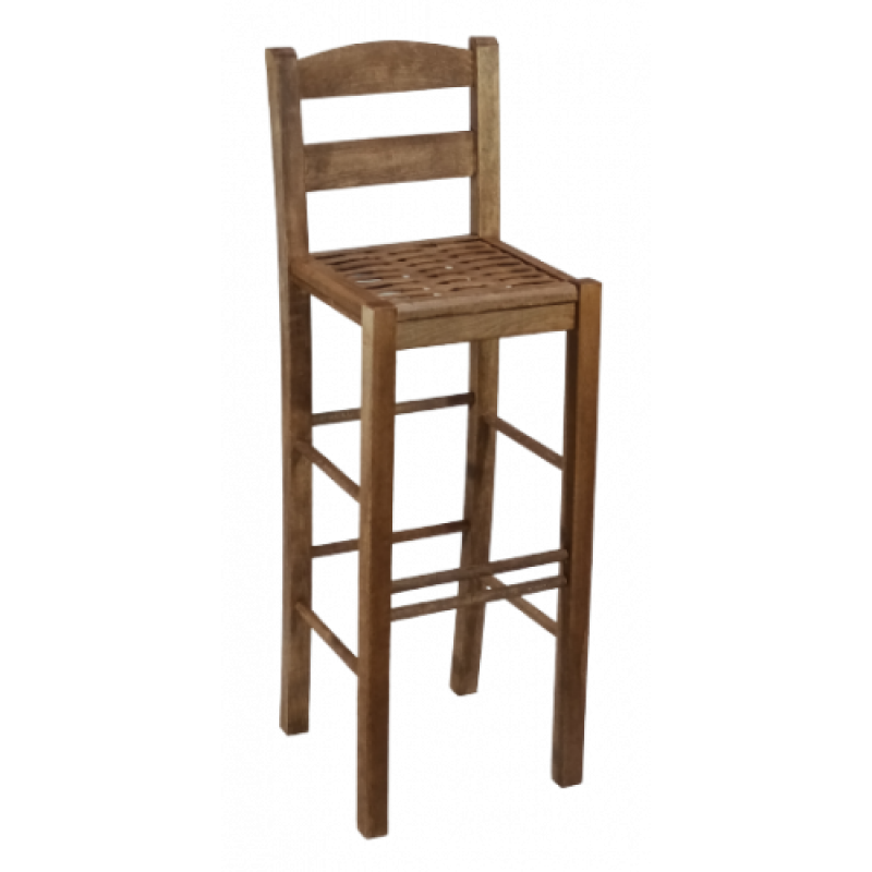 ΣΚ-75-ΜΠ-ΞΨ σκαμπό ξύλινο ΕΜΠΟΤΙΣΜΟΥ ΚΑΡΥΔΙ με ΞΥΛΙΝΗ ΨΑΘΑ, 37x34x107/77