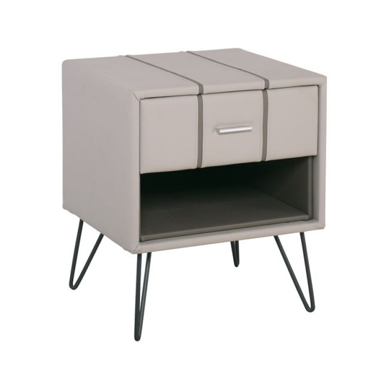 RIALTO Κομοδίνο Pu Μπεζ Κωδικός: [Ε-00021481] Ε8801,Κ1