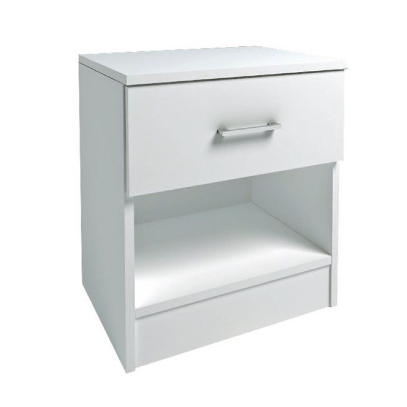 LIFE Κομοδίνο με 1 Συρτάρι, Απόχρωση Άσπρο Κωδικός: [Ε-00019140] ΕΜ369,1