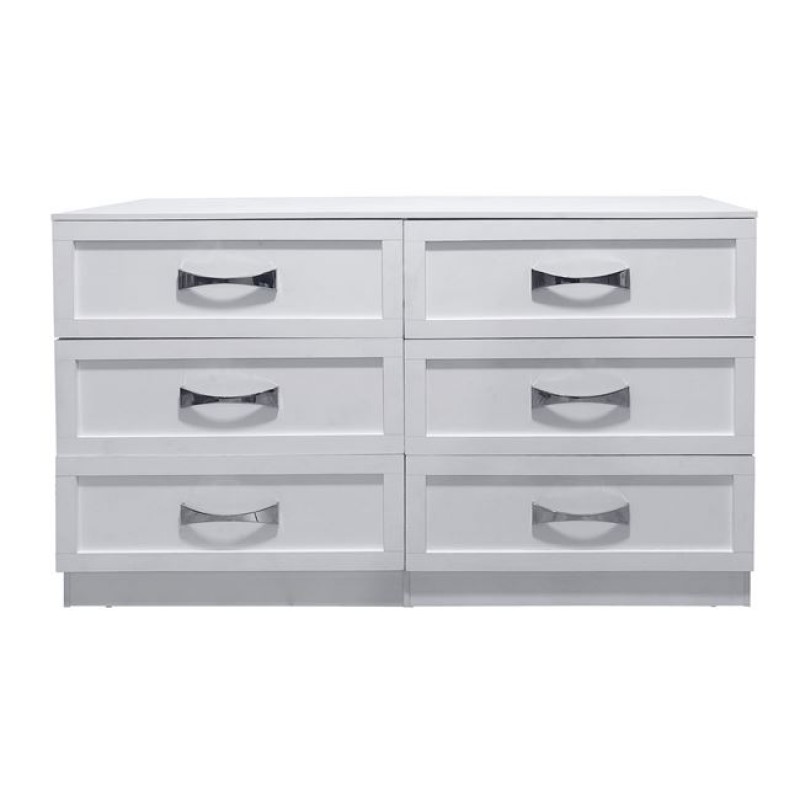 LIFE Συρταριέρα με 6 Συρτάρια, Απόχρωση Άσπρο Κωδικός: [Ε-00014844] ΕΜ364,1