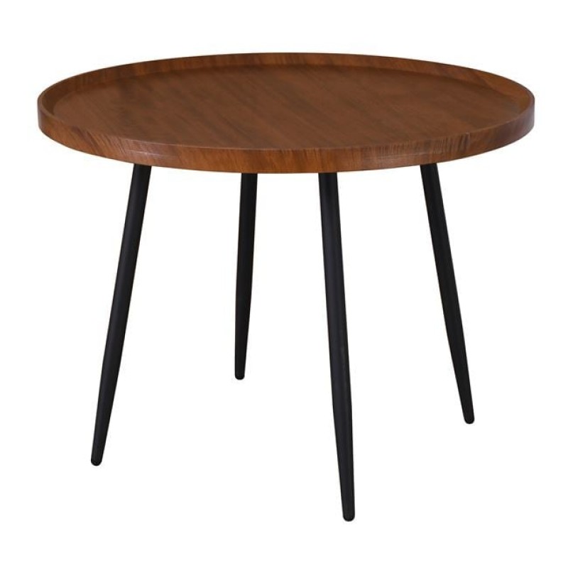 MATRIX Τραπεζάκι Σαλονιού Καθιστικού, Μέταλλο Βαφή Μαύρο, Ξύλο Καρυδί Κωδικός: [Ε-00024667] ΕΜ965,2