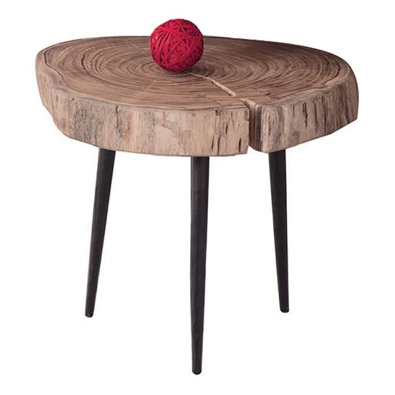 PATEL Τραπεζάκι Σαλονιού Καθιστικού, Μέταλλο Βαφή Μαύρο, Ξύλο Ακακία Φυσικό Κωδικός: [Ε-00017565] ΕΑ7104,3