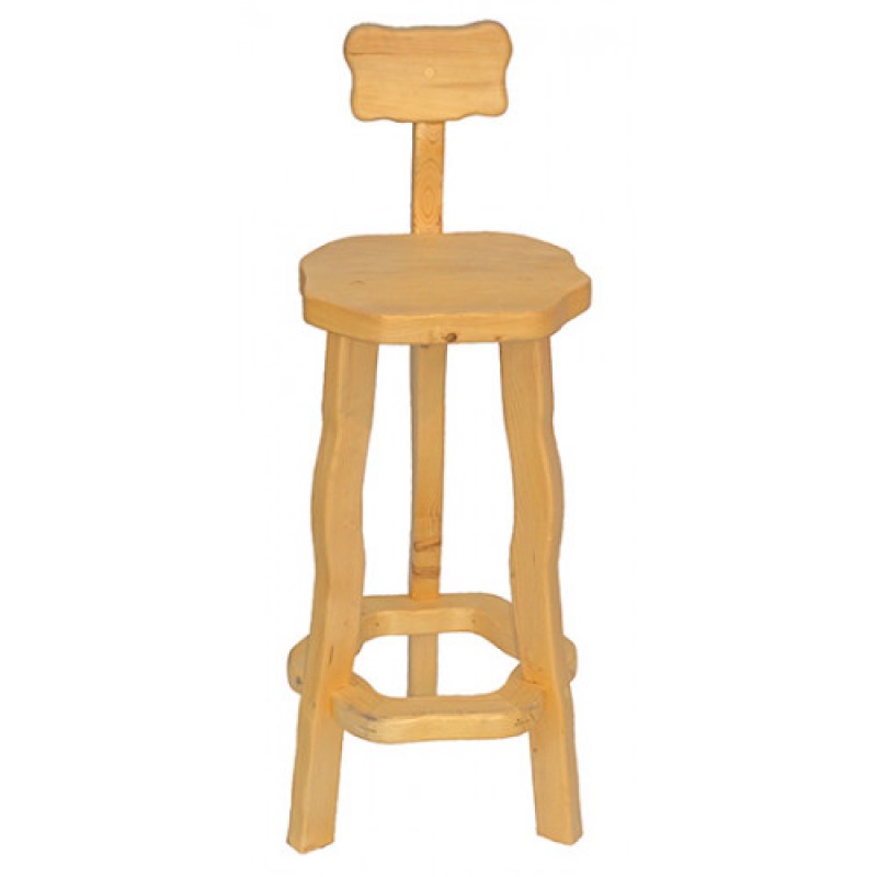 MOURI-ΜΠΑΡ σκαμπό ψηλό ξύλινο ΕΜΠΟΤΙΣΜΟΥ ΦΥΣΙΚΟ, 44x49xH107