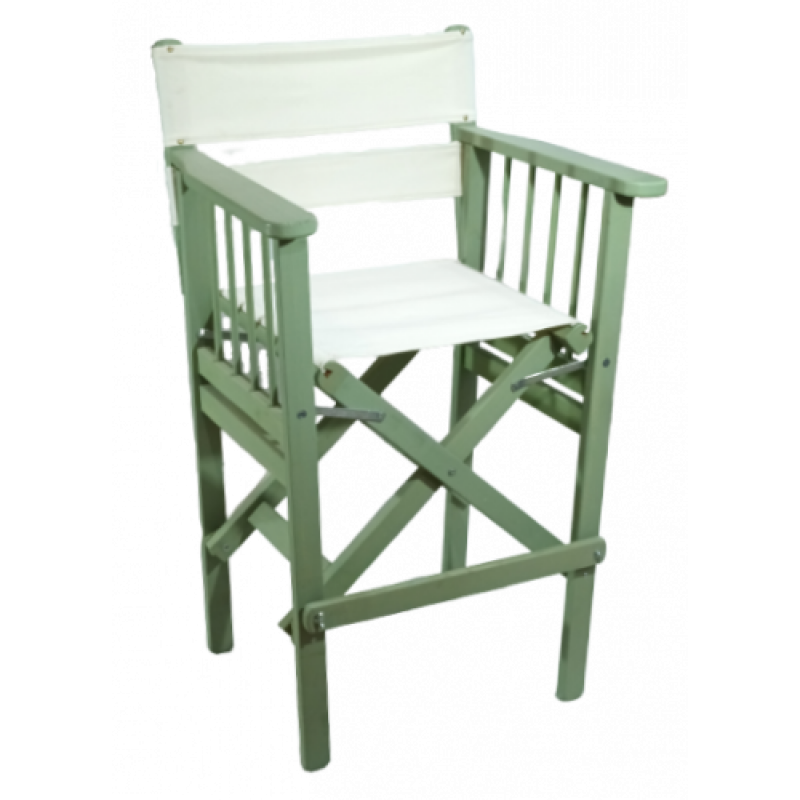  ΚΑΡΦΩΤΟ-BAR σκαμπό σκηνοθέτη ξύλινο εμποτισμού ΛΑΚΑ ΠΡΑΣΙΝΟ, 63x55x104