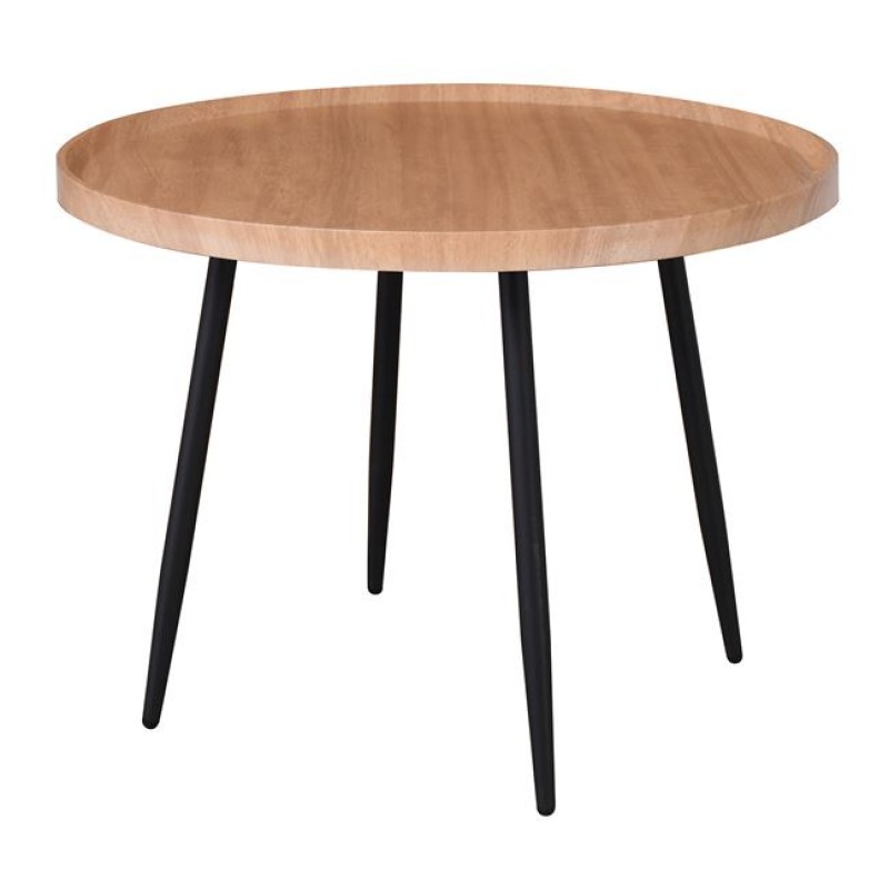 MATRIX Τραπεζάκι Σαλονιού Καθιστικού, Μέταλλο Βαφή Μαύρο, Ξύλο Φυσικό Κωδικός: [Ε-00024666] ΕΜ965,1