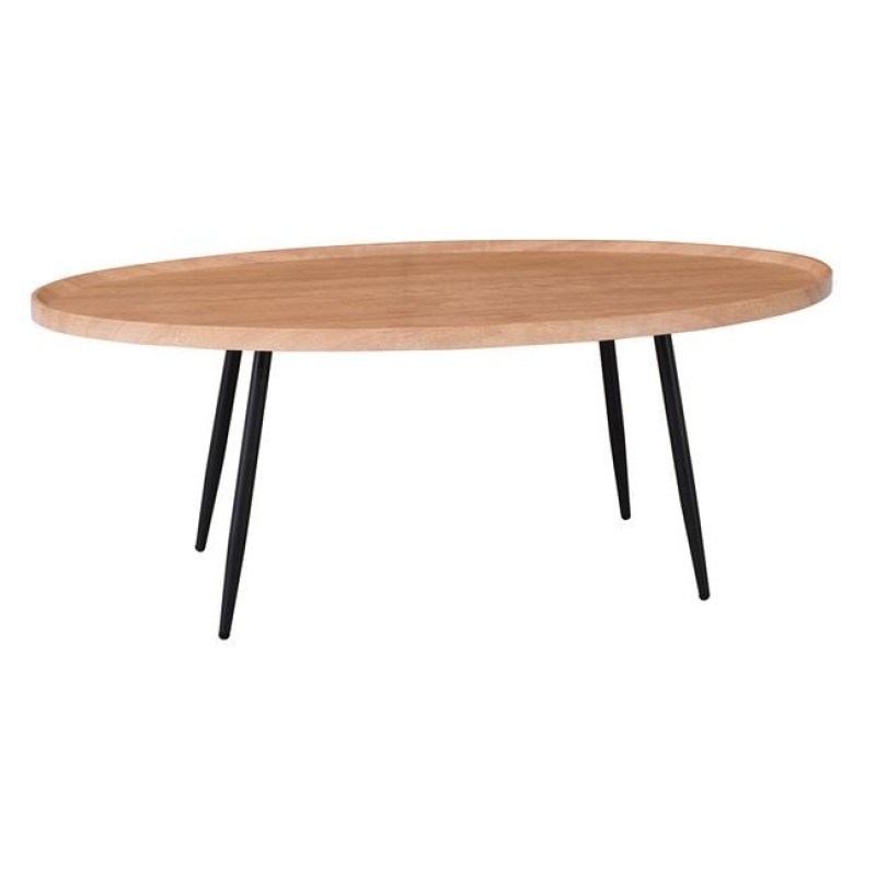 MATRIX Τραπεζάκι Σαλονιού Καθιστικού, Μέταλλο Βαφή Μαύρο, Ξύλο Φυσικό Κωδικός: [Ε-00024664] ΕΜ964,1