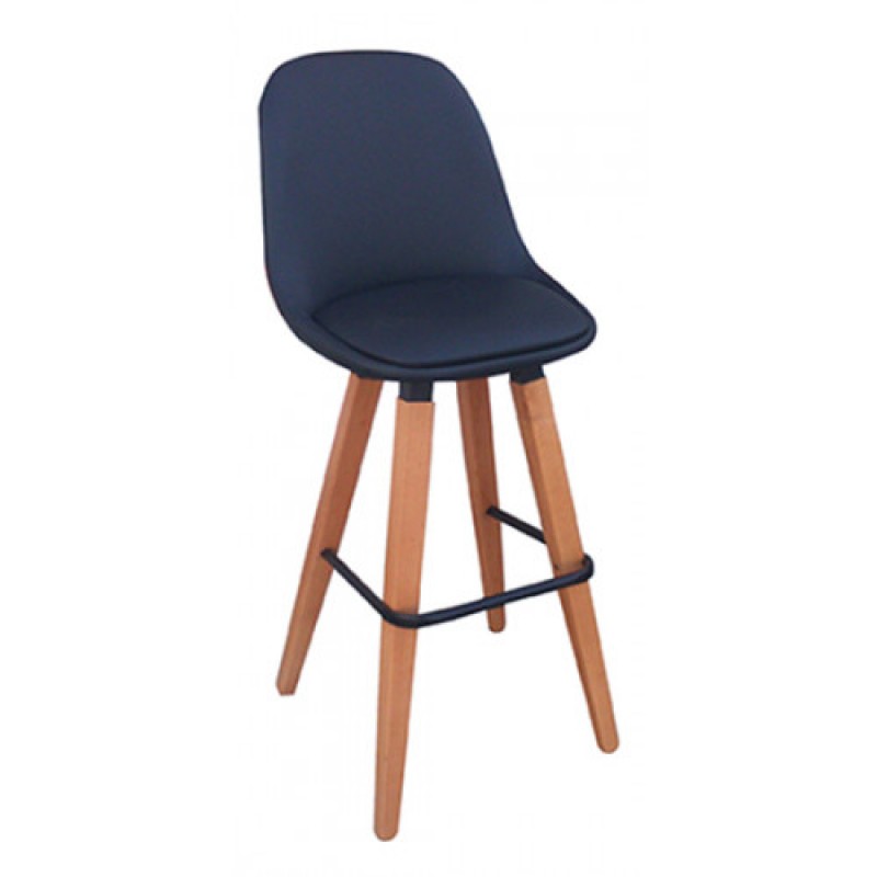 MADISON-SU σκαμπό ψηλό ξύλινο με ταπετσαρία ΧΡΩΜΑ ΕΠΙΛΟΓΗΣ, 40x50x105