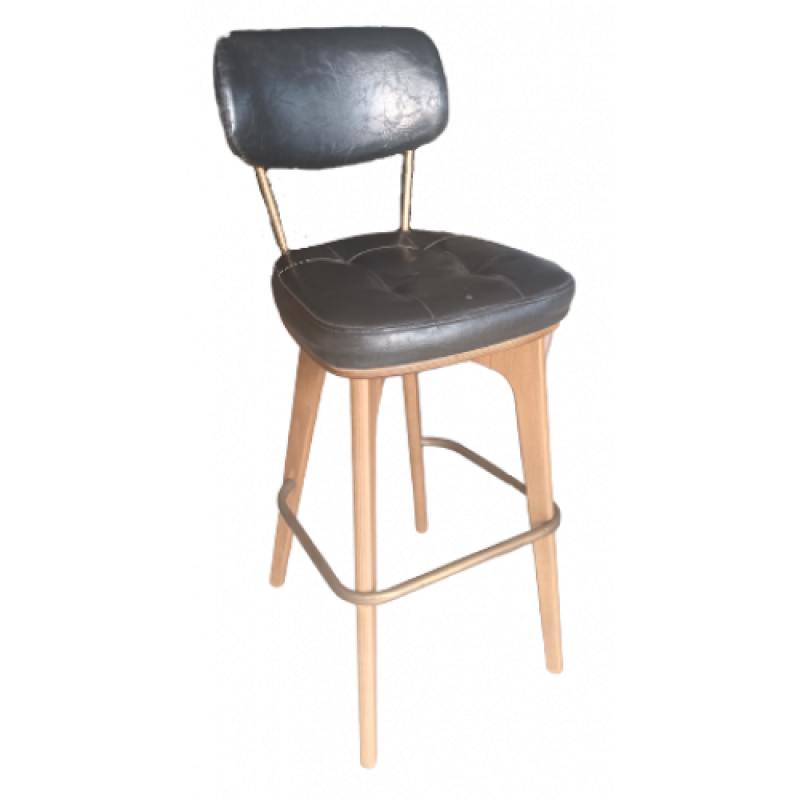 CRAZY-ST-PLATI σκαμπό ψηλό ξύλινο με ταπετσαρία ΧΡΩΜΑ ΕΠΙΛΟΓΗΣ, 40x52x108/78