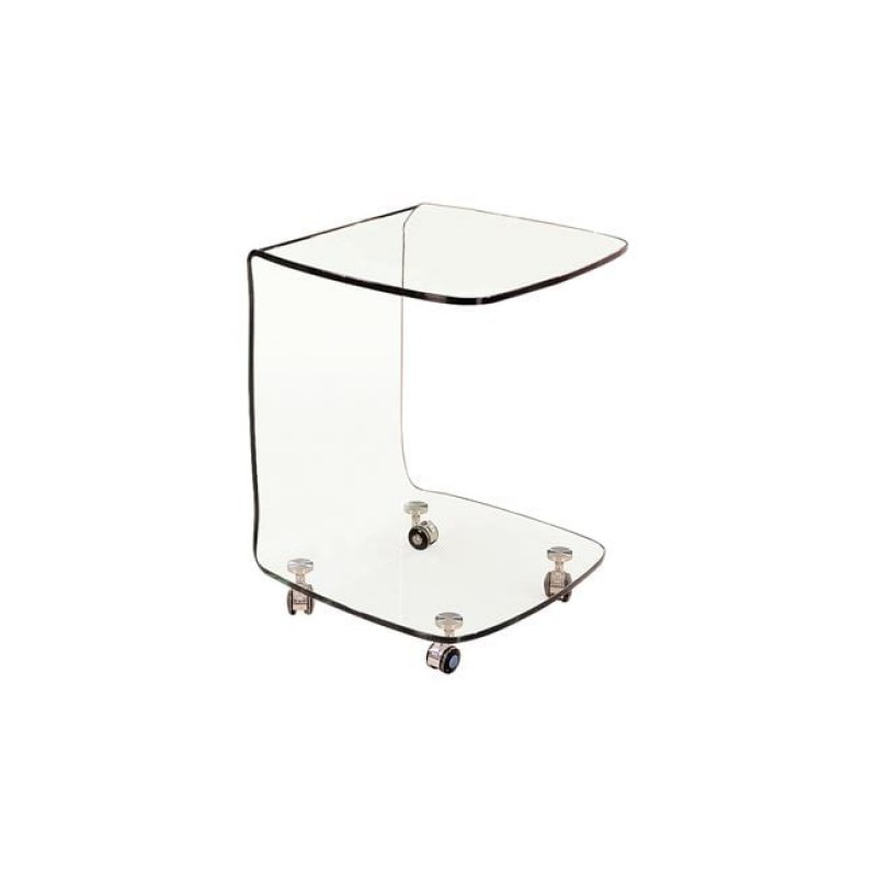 GLASSER Trolley Τραπεζάκι Βοηθητικό, Διάφανο Γυαλί 10mm Κωδικός: [Ε-00022310] ΕΜ726,1