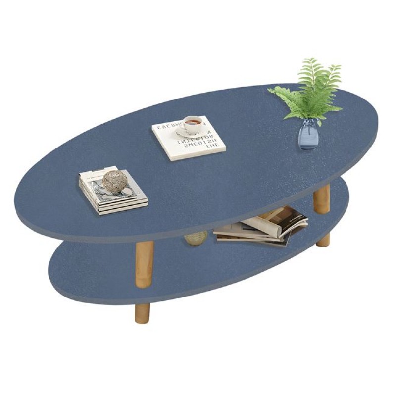 FINE Τραπεζάκι Σαλονιού Καθιστικού με Ράφι, Γκρι - Φυσικό Κωδικός: [Ε-00025968] Ε7747,3