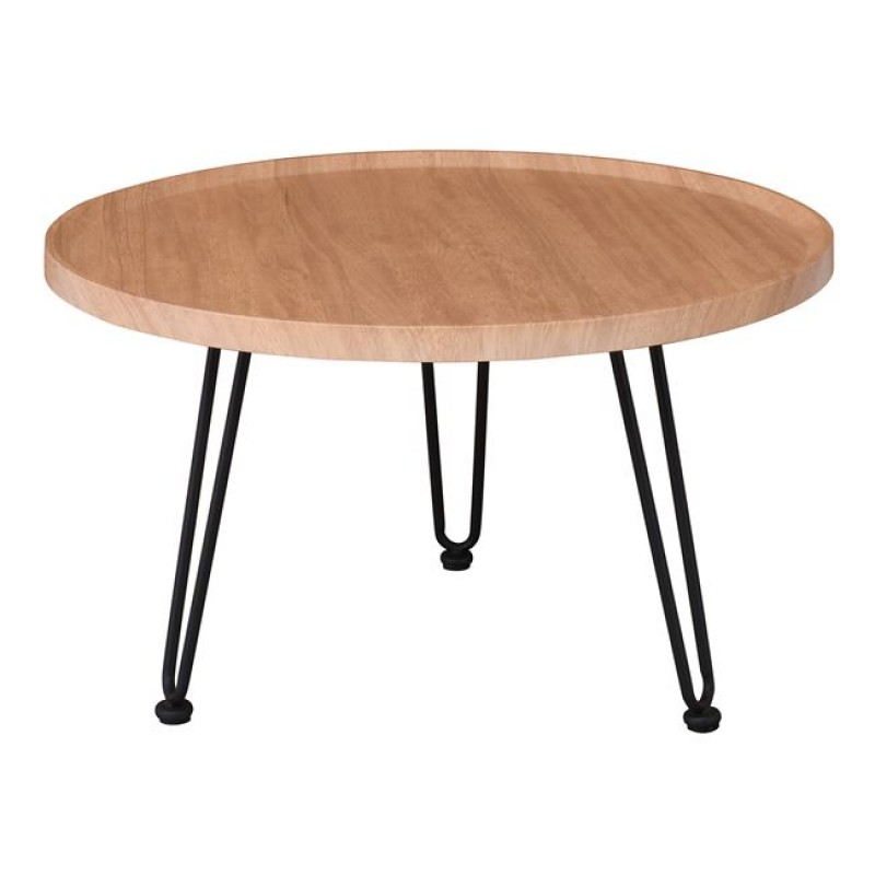 MATRIX Τραπεζάκι Σαλονιού Καθιστικού, Μέταλλο Βαφή Μαύρο, Ξύλο Φυσικό Κωδικός: [Ε-00024660] ΕΜ963,1