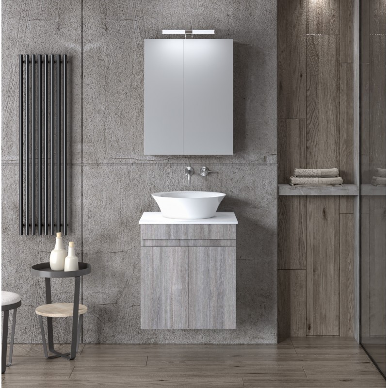 ΣΕΤ ΕΠΙΠΛΟΥ OMEGA TOP 50cm χρ.GREY OAK 9SOMT050GO