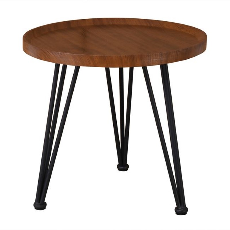 MATRIX Τραπεζάκι Σαλονιού Καθιστικού, Μέταλλο Βαφή Μαύρο, Ξύλο Καρυδί Κωδικός: [Ε-00024663] ΕΜ9602,2