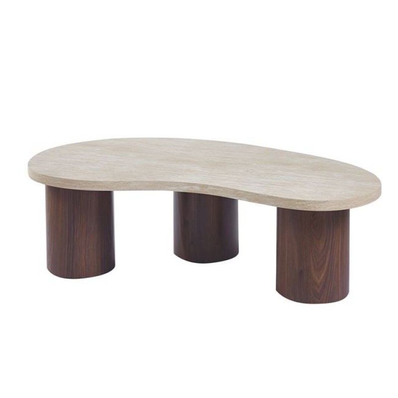 LAMBERT Τραπεζάκι Σαλονιού-Καθιστικού, ΜDF Απόχρωση Natural Stone-Καρυδί Κωδικός: [Ε-00025954] Ε7698,1