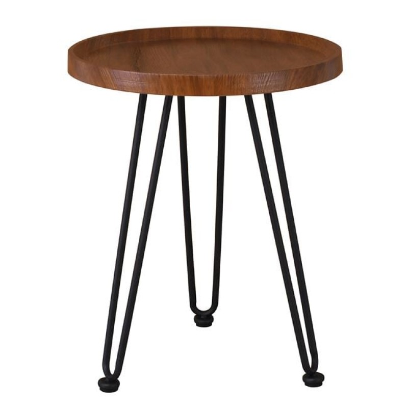 MATRIX Τραπεζάκι Σαλονιού Καθιστικού, Μέταλλο Βαφή Μαύρο, Ξύλο Καρυδί Κωδικός: [Ε-00024659] ΕΜ962,2
