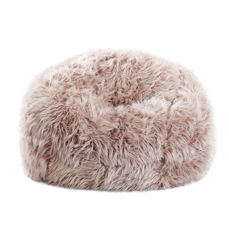 BIGO LUXURY Πουφ Τεχνητή Γούνα Απόχρωση Sand, Αποσπώμενο Κάλυμμα - Εσωτερικού χώρου Κωδικός: [Ε-00024209] Ε017,2