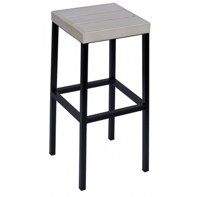  METAL σκαμπό ψηλό μεταλλικό με ξύλο ΧΡΩΜΑ ΕΠΙΛΟΓΗΣ, 40x40xH75