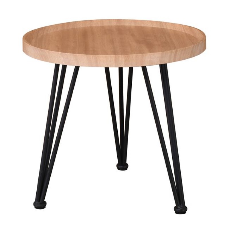 MATRIX Τραπεζάκι Σαλονιού Καθιστικού, Μέταλλο Βαφή Μαύρο, Ξύλο Φυσικό Κωδικός: [Ε-00024662] ΕΜ9602,1