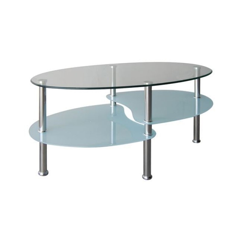 CORSICA Τραπεζάκι Σαλονιού Καθιστικού Inox - Γυαλί 8/5mm Κωδικός: [Ε-00012643] ΕΜ9552