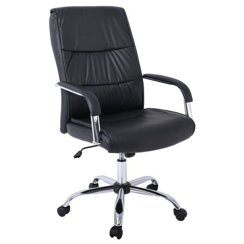 BF5100 Πολυθρόνα Διευθυντή Βάση Μέταλλο Χρώμιο - PU Μαύρο Κωδικός: [Ε-00020461] ΕΟ220,1