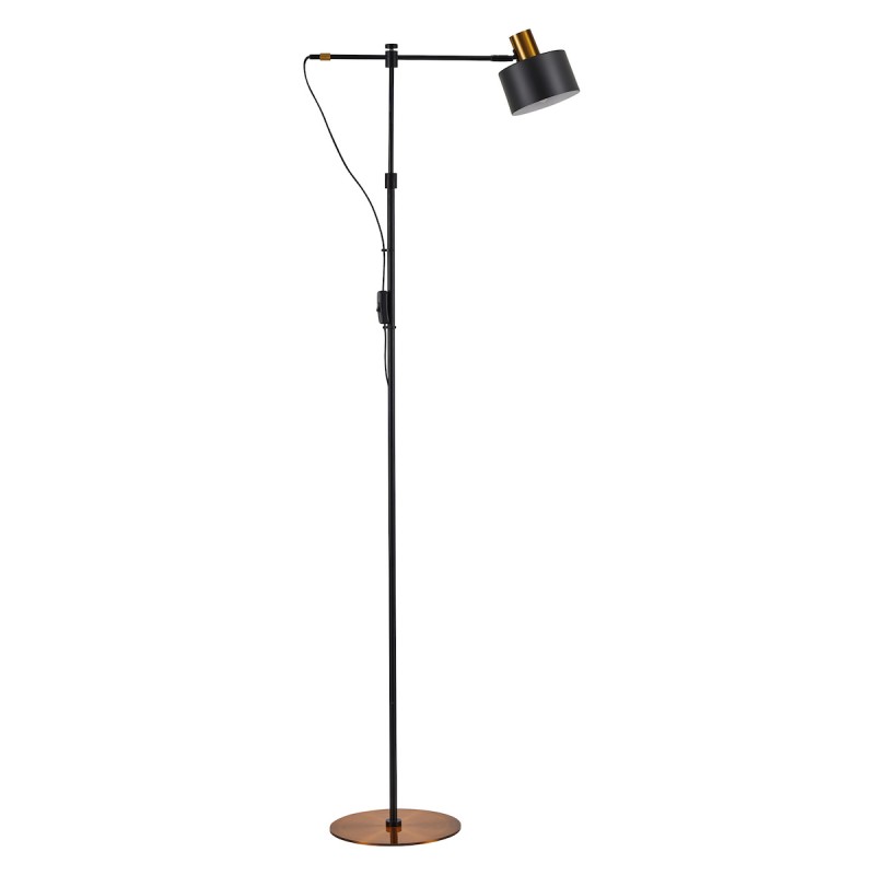 Homelighting Φωτιστικό Se21-Gm-39-Ms1 Adept Floor Lamp Gold Matt And Black Metal Floor Lamp Black Metal Shade+ 77-8350