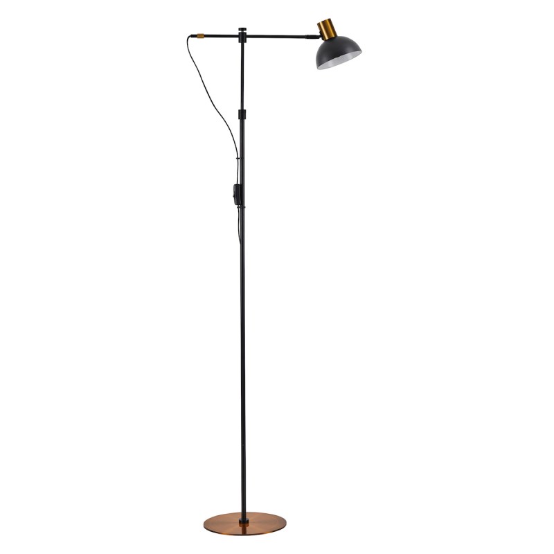 Homelighting Φωτιστικό Se21-Gm-39-Ms3 Adept Floor Lamp Gold Matt And Black Metal Floor Lamp Black Metal Shade+ 77-8352