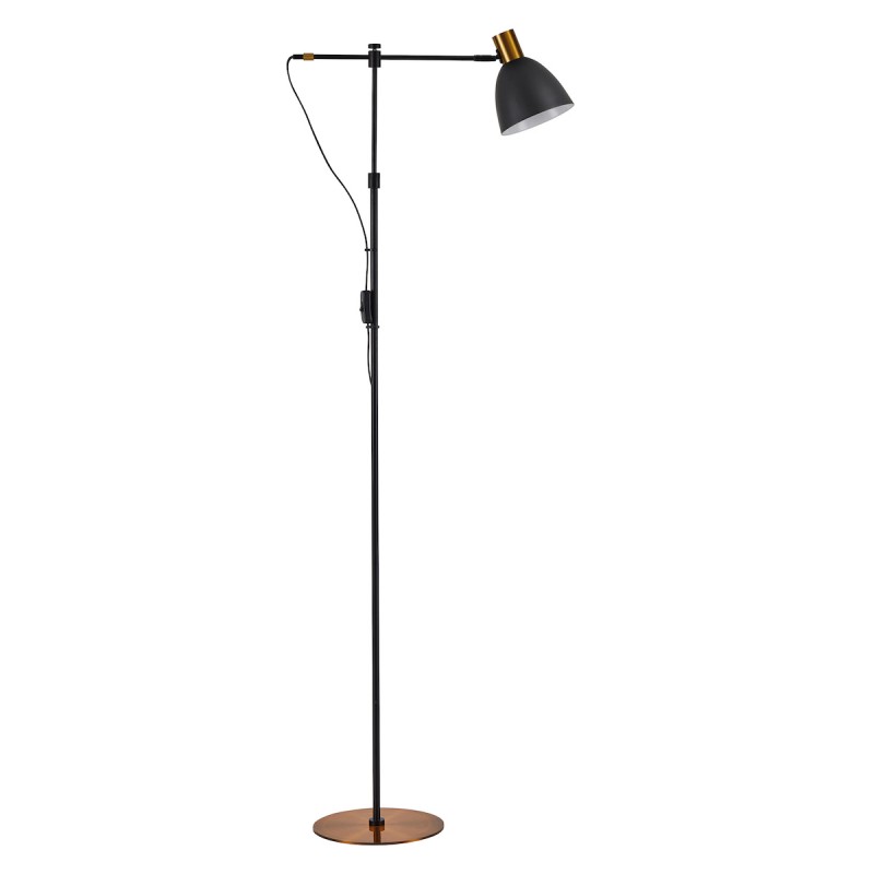 Homelighting Φωτιστικό Se21-Gm-39-Ms2 Adept Floor Lamp Gold Matt And Black Metal Floor Lamp Black Metal Shade+ 77-8351