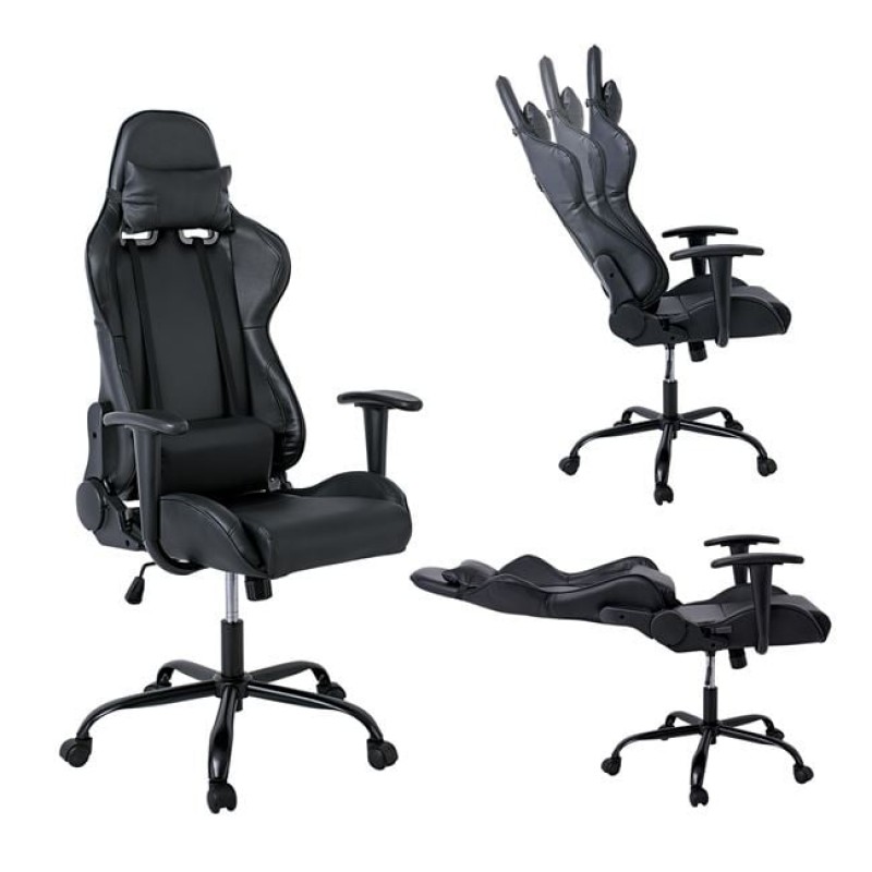 BF8350 Gaming Πολυθρόνα Γραφείου, Ανάκλιση Πλάτης έως 90°, Pu Μαύρο Κωδικός: [Ε-00022891] ΕΟ578