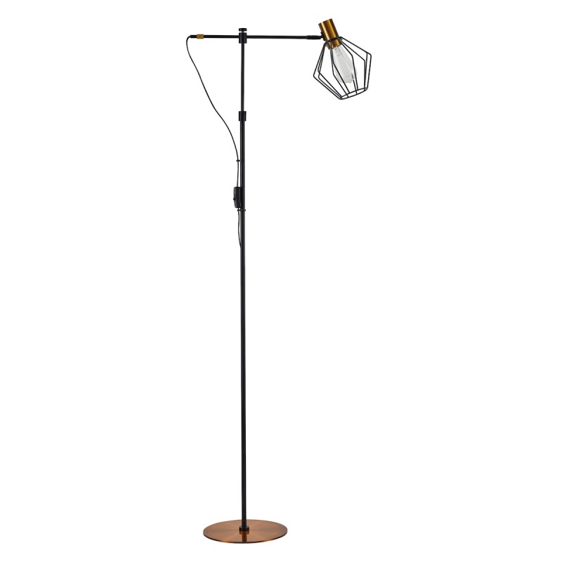 Homelighting Φωτιστικό Se21-Gm-39-Gr1 Adept Floor Lamp Gold Matt And Black Metal Floor Lamp Black Metal Grid+ 77-8348