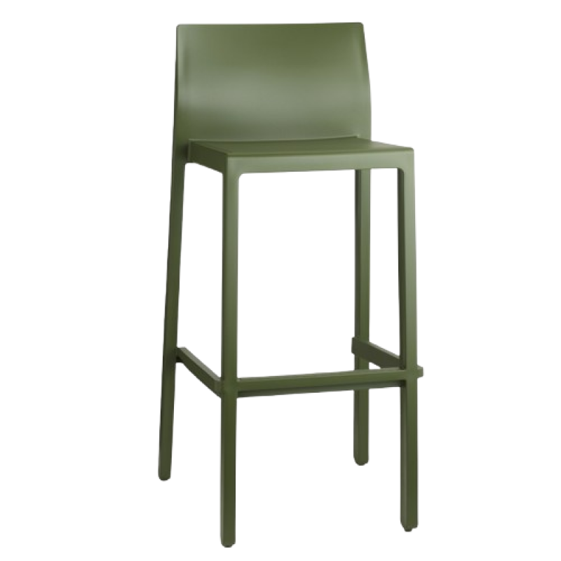 KATE-2344 σκαμπό ψηλό pp ΠΡΑΣΙΝΟ, 48x47xH75/98