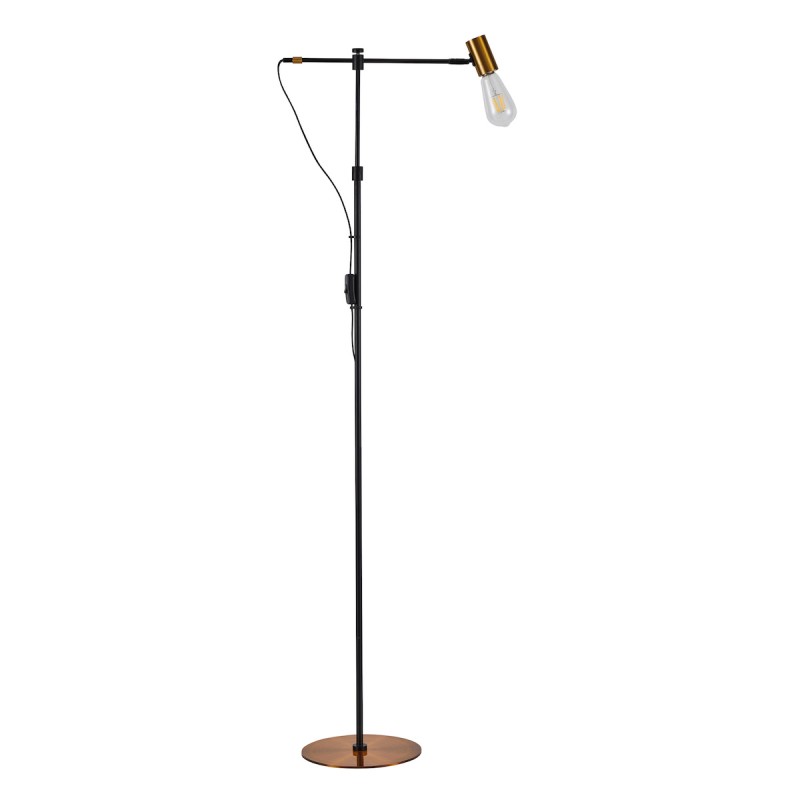 Homelighting Φωτιστικό Se21-Gm-39 Adept Gold Matt & Black Floor Lamp 1Β1 77-8277