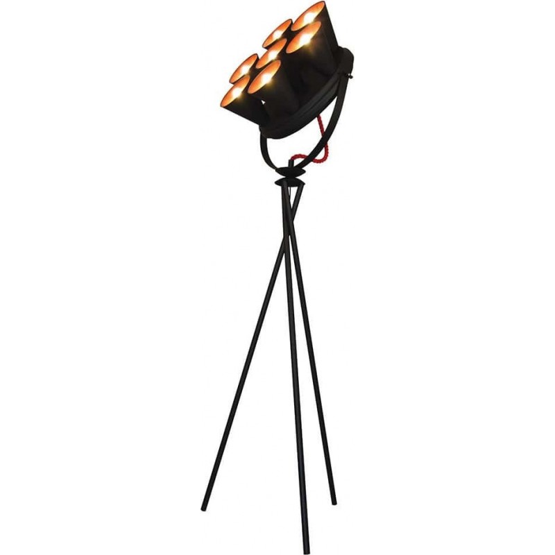 Home Lighting HL-3578-7F BRANDON BLACK & MAT COPPER FLOOR LAMP-77-4001